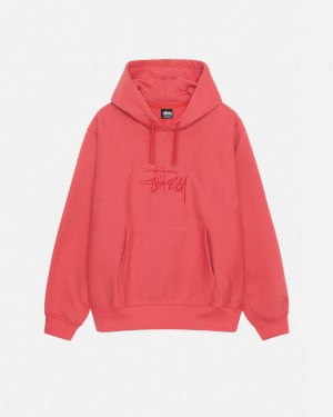 Férfi Stussy Basic Applique Hood Pulóverek Piros Magyarország | PTW-7607