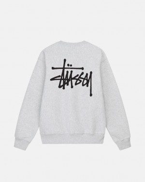 Férfi Stussy Basic Stussy Crew Pulóverek Szürke Magyarország | WKD-5290