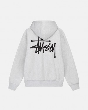 Férfi Stussy Basic Stussy Hoodie Kapucnis Pulóver Szürke Magyarország | OKQ-1753