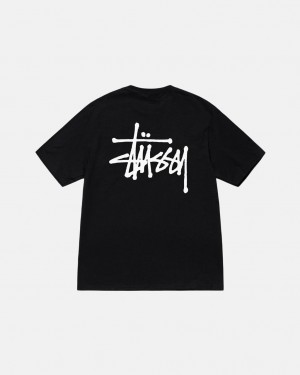 Férfi Stussy Basic Stussy Tee Póló Fekete Magyarország | ATS-1115