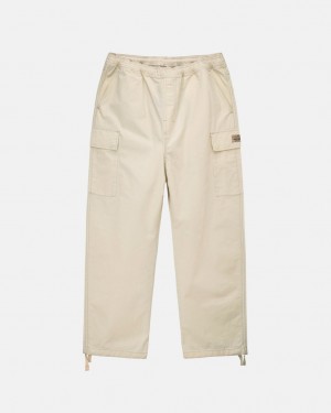 Férfi Stussy Beach Pant Ripstop Cargo Nadrág Krém Magyarország | ZIQ-9677