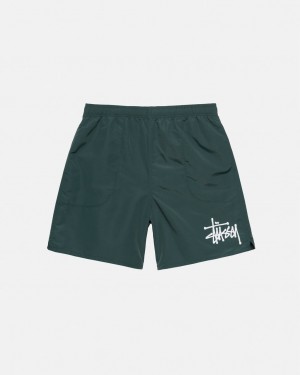 Férfi Stussy Big Basic Vizi Rövid Úszóruhák Zöld Magyarország | YNX-1678