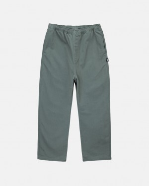 Férfi Stussy Brushed Beach Pant Nadrág Zöld Magyarország | LRQ-4832