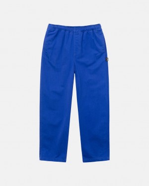 Férfi Stussy Brushed Beach Pant Úszóruhák Kék Magyarország | YOW-7690