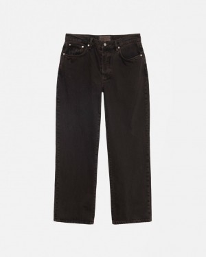 Férfi Stussy Classic Jean Denim Denim Fekete Magyarország | HIH-4805