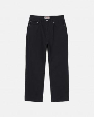 Férfi Stussy Classic Jean Overdyed Denim Fekete Magyarország | XJI-6450