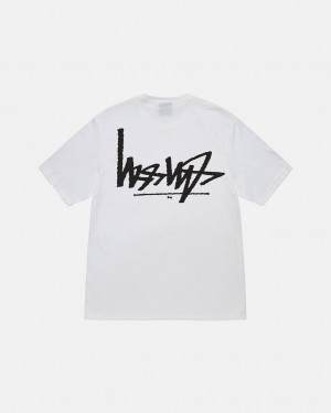 Férfi Stussy Flipped Tee Póló Fehér Magyarország | ZZI-0489