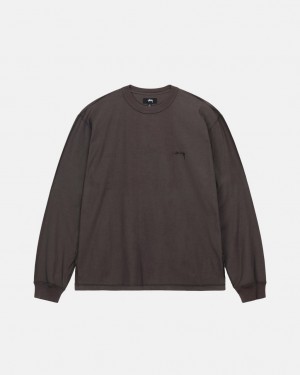 Férfi Stussy Lazy Ls Tee Felsők Fekete Magyarország | VGZ-0329