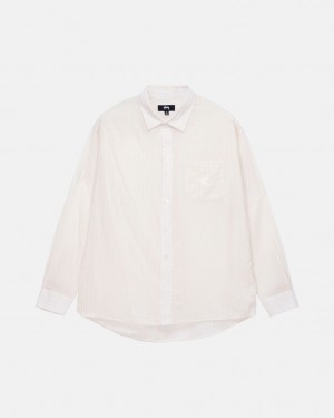 Férfi Stussy Light Weight Classic Shirt Ingek Fehér Magyarország | VCV-3871