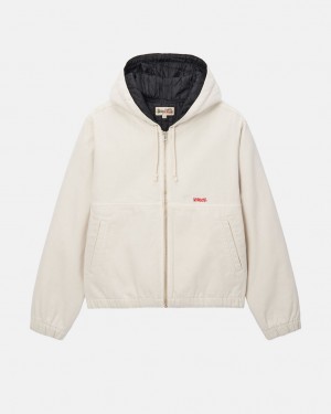 Férfi Stussy Munka Jacket Insulated Vászon Kabát Bézs Magyarország | IKY-0954