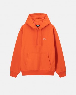 Férfi Stussy Overdyed Stock Logo Hoodie Kapucnis Pulóver Narancssárga Magyarország | GAI-6293