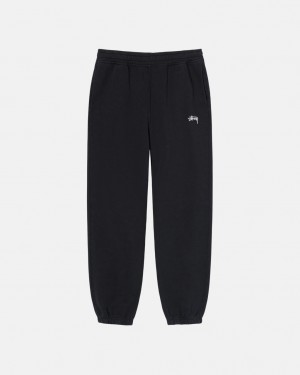 Férfi Stussy Overdyed Stock Logo Sweatpant Melegítő Nadrág Fekete Magyarország | QVK-0117