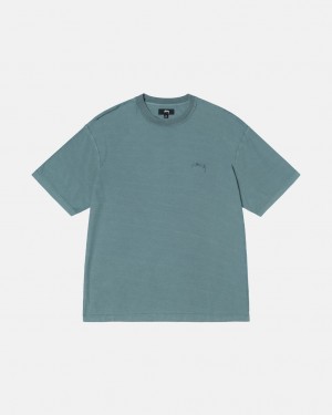 Férfi Stussy Pig. Dyed Inside Out Crew Felsők Türkiz Magyarország | QIP-2758