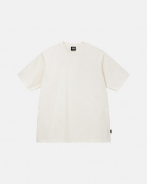 Férfi Stussy Pigment Dyed Crew Felsők Bézs Magyarország | LZL-7730