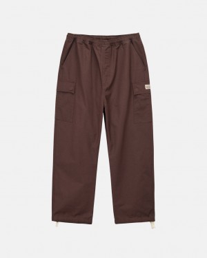 Férfi Stussy Ripstop Cargo Beach Pant Nadrág Barna Magyarország | EOV-2349