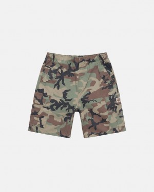 Férfi Stussy Ripstop Cargo Beach Rövid Rövidnadrág Camo Magyarország | QVA-7906