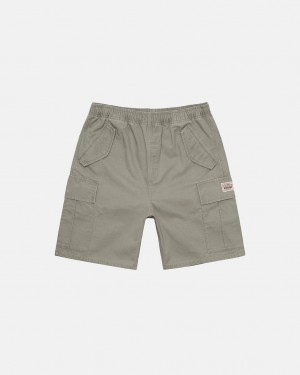 Férfi Stussy Ripstop Cargo Beach Rövid Rövidnadrág Olivazöld Magyarország | DWC-4058