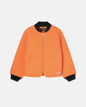 Férfi Stussy S Steppelt Liner Jacket Kabát Narancssárga Magyarország | YUR-3457