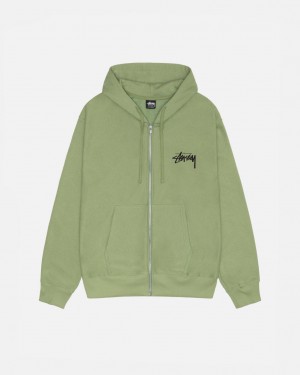 Férfi Stussy Skate Tough Zip Hoodie Kapucnis Pulóver Zöld Magyarország | HWP-8265