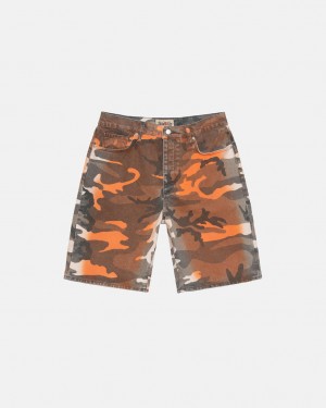 Férfi Stussy Spray Dye Big Ol' Shorts Rövidnadrág Narancssárga Camo Magyarország | XJQ-1440