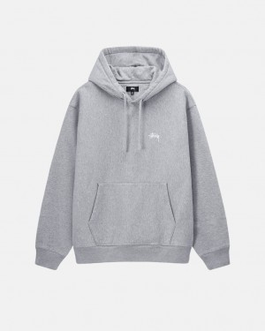 Férfi Stussy Stock Logo Hoodie Kapucnis Pulóver Szürke Magyarország | ZKF-0057