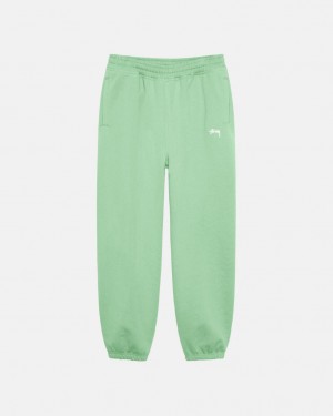 Férfi Stussy Stock Logo Sweatpant Melegítő Nadrág Zöld Magyarország | AQD-0853