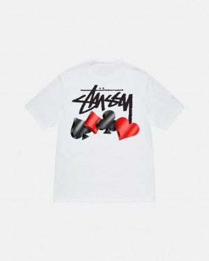 Férfi Stussy Suits Tee Póló Fehér Magyarország | VGZ-5026