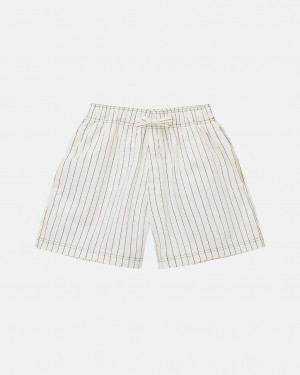 Férfi Stussy Tekla Poplin Pyjama Shorts Rövidnadrág Bézs Magyarország | UHF-4236