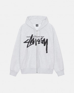 Férfi Stussy Venus Zip Hood Pulóverek Szürke Magyarország | KVS-4634