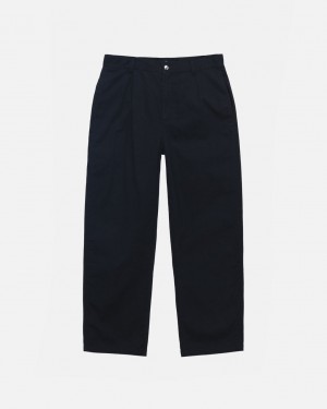 Férfi Stussy Workgear Trouser Twill Nadrág Fekete Magyarország | MTU-3608