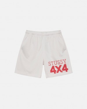 Női Stussy 4X4 Mesh Rövid Rövidnadrág Bézs Magyarország | NMQ-5681