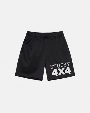 Női Stussy 4X4 Mesh Rövid Rövidnadrág Fekete Magyarország | NKD-9370