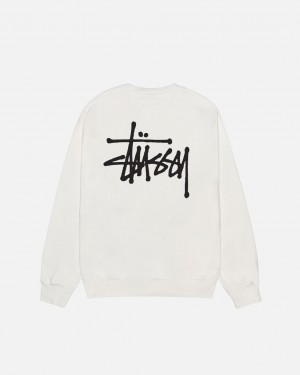 Női Stussy Basic Stüssy Pigment Dyed Crew Pulóverek Bézs Magyarország | QJS-9485