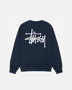 Női Stussy Basic Stussy Crew Pulóverek Sötétkék Magyarország | UUF-0468