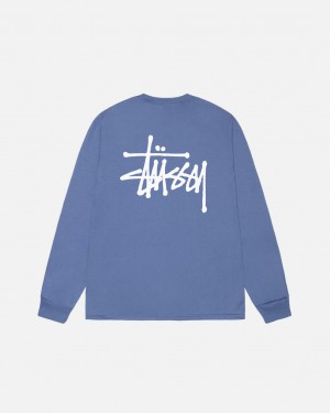 Női Stussy Basic Stussy Ls Tee Póló Királykék Kék Magyarország | RRC-7184