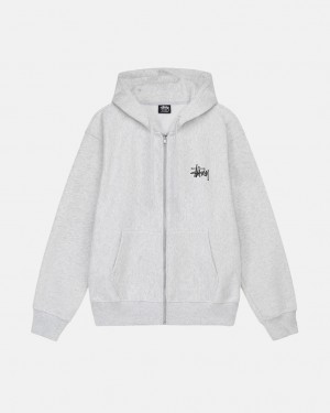 Női Stussy Basic Stussy Zip Hoodie Kapucnis Pulóver Szürke Magyarország | GEC-3310