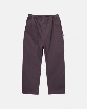 Női Stussy Brushed Beach Pant Nadrág Bordó Magyarország | RMS-7487