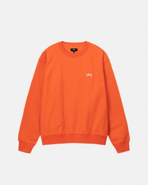 Női Stussy Overdyed Stock Logo Crew Pulóverek Narancssárga Magyarország | OMU-5423