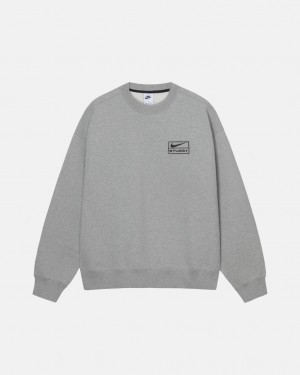 Női Stussy Fleece Crew Pulóverek Sötétszürke Magyarország | NDR-3671