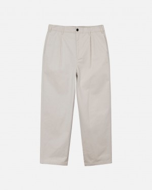 Női Stussy Twill Volume Redőzött Trouser Nadrág Bézs Magyarország | LCG-3611