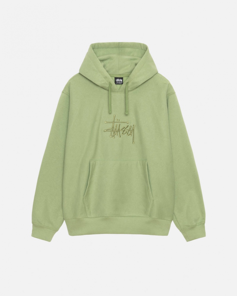 Férfi Stussy Basic Applique Hood Pulóverek Zöld Magyarország | ATI-9674