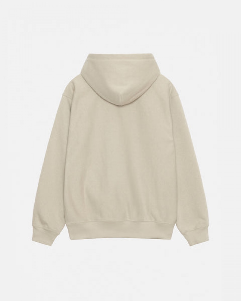 Férfi Stussy Basic Applique Hood Pulóverek Khaki Magyarország | QNB-7359