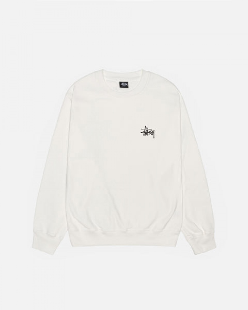 Férfi Stussy Basic Stüssy Pigment Dyed Crew Pulóverek Bézs Magyarország | XHJ-3729