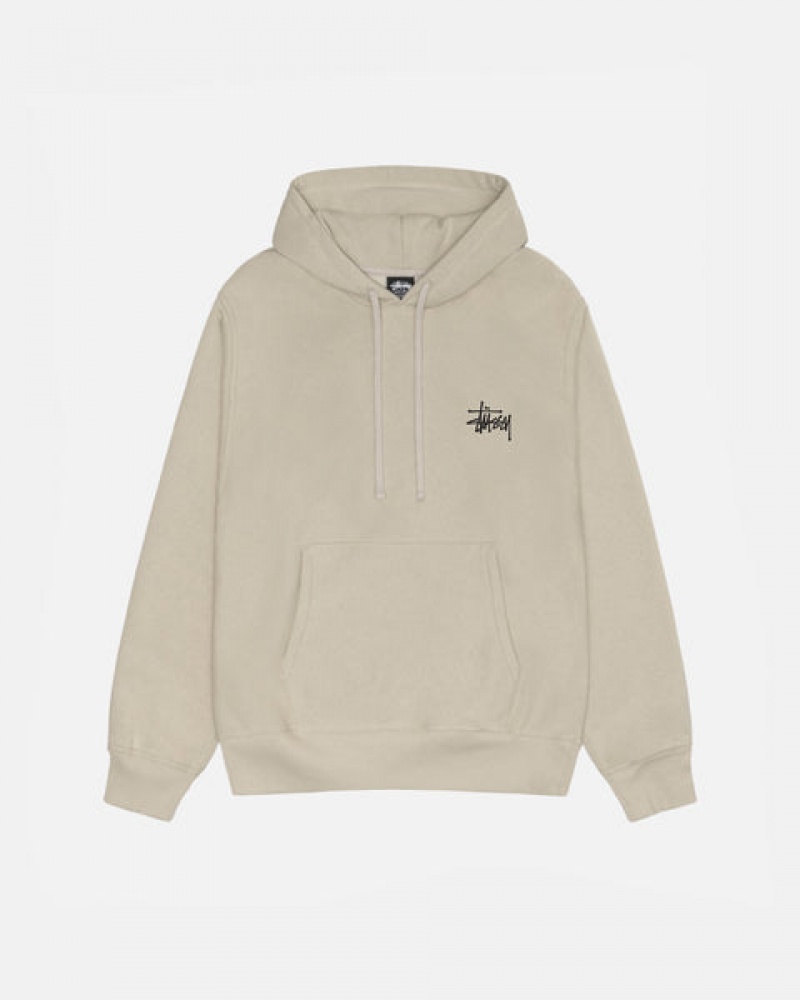 Férfi Stussy Basic Stussy Hood Pulóverek Khaki Magyarország | JUJ-3643