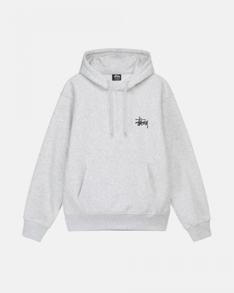 Férfi Stussy Basic Stussy Hoodie Kapucnis Pulóver Szürke Magyarország | OKQ-1753