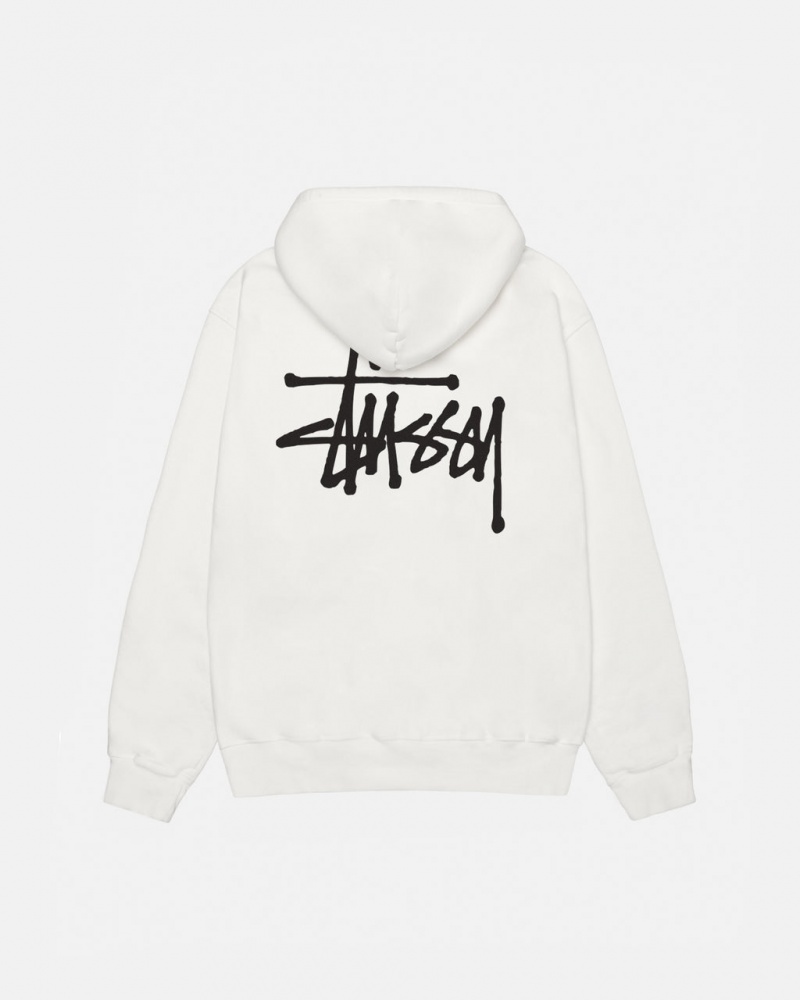 Férfi Stussy Basic Stussy Hoodie Pigment Dyed Kapucnis Pulóver Bézs Magyarország | PAF-0721