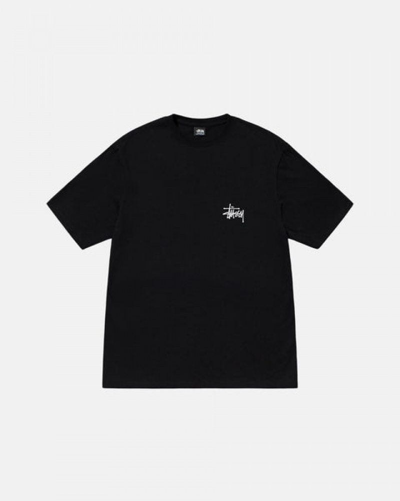 Férfi Stussy Basic Stussy Tee Póló Fekete Magyarország | ATS-1115