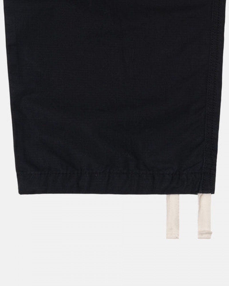 Férfi Stussy Beach Pant Ripstop Cargo Nadrág Fekete Magyarország | JPD-5251