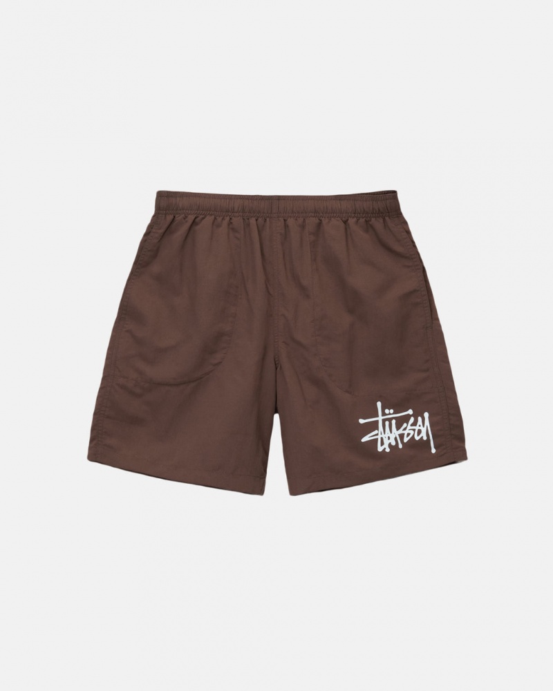 Férfi Stussy Big Basic Vizi Rövid Úszóruhák Kávé Magyarország | BQP-4440