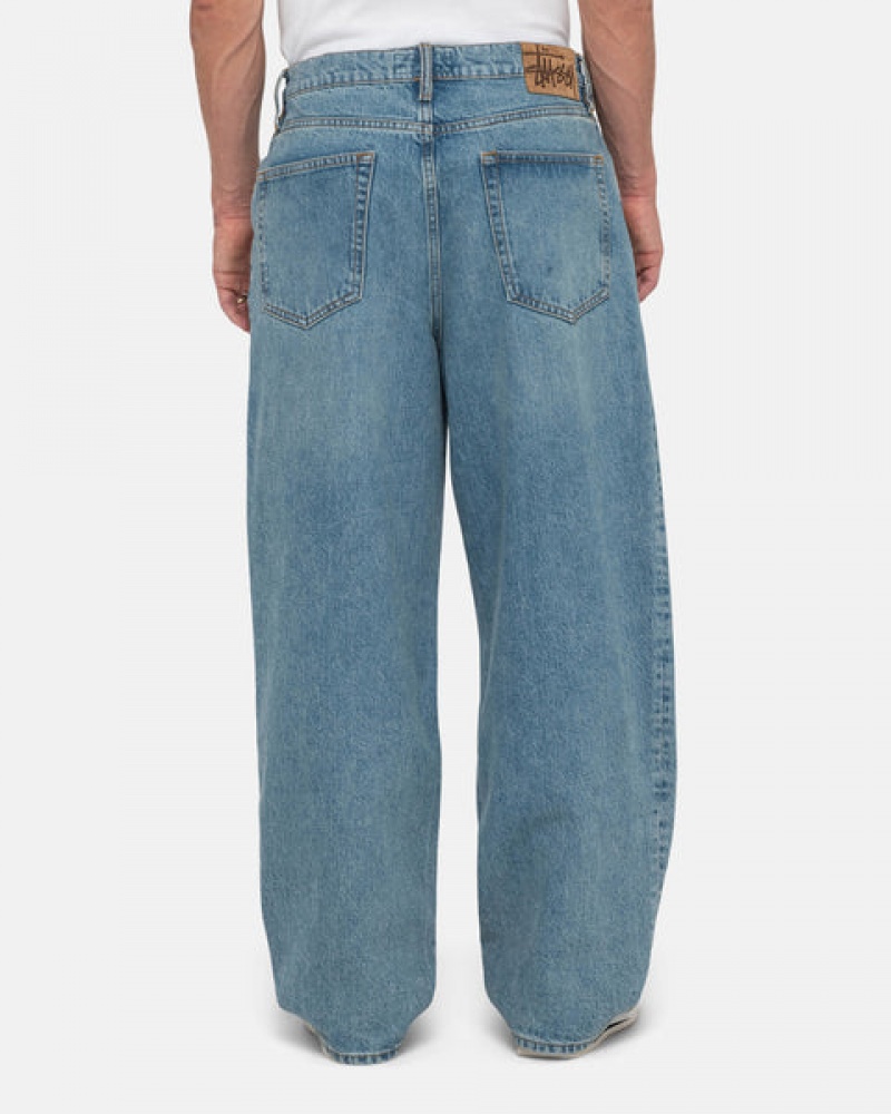 Férfi Stussy Big Ol' Jean Denim Denim Kék Magyarország | SQM-2893